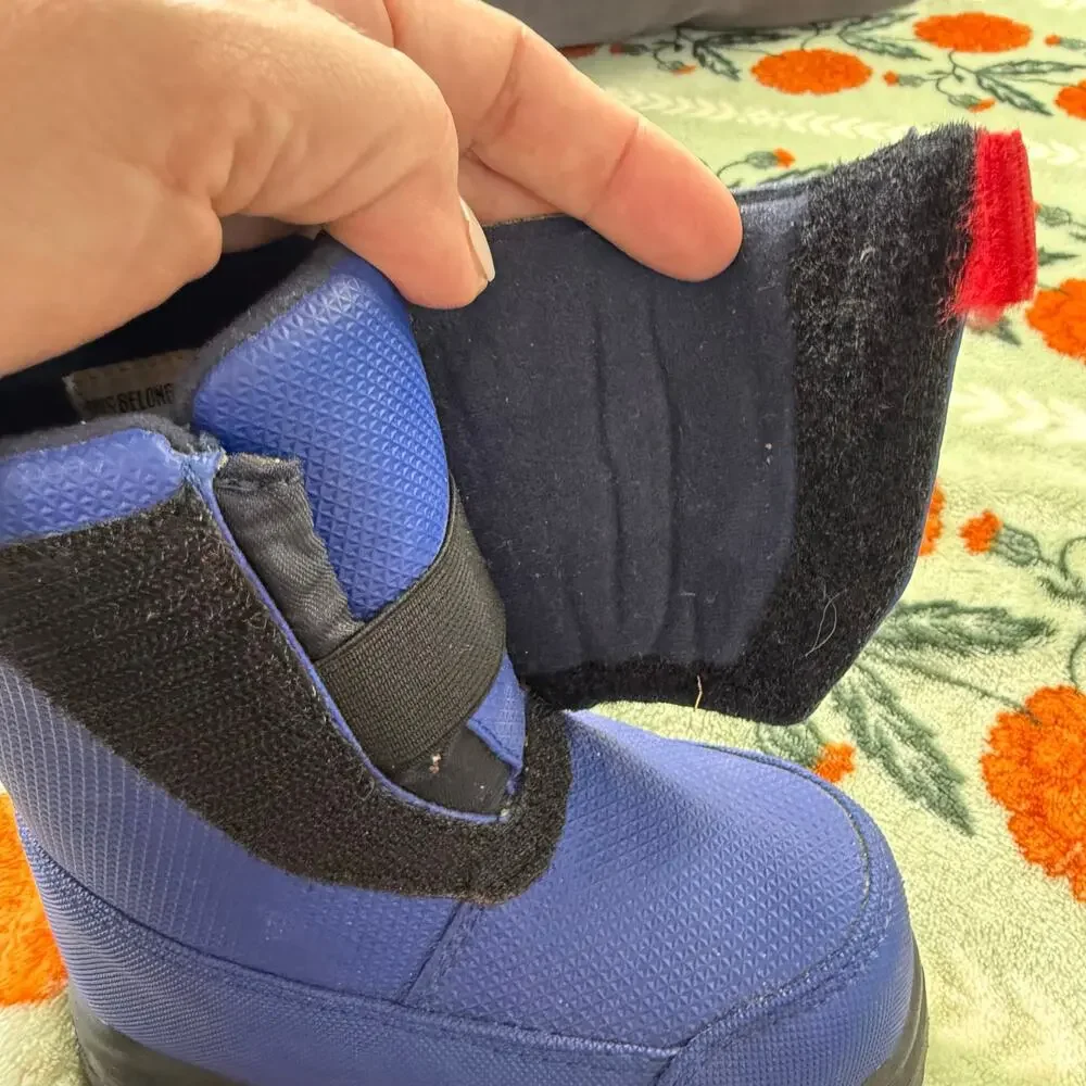 LL Bean Blue Red Winter Snow Boots Toddler 7 Boys Girls Little Kid